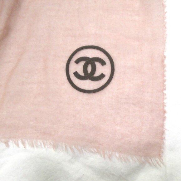 CHANEL Pink Logo Scarf - Picture 3 of 9